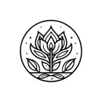 lotus logotyp design är en symbol av renhet och upplysning, perfekt för märken ser till monter deras andlig eller wellness fokus vektor
