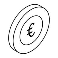 trendigt vektor design av euro mynt eb