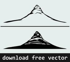 kirkjufell Berg Silhouette Vektor Kunst kostenlos herunterladen