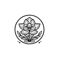 Lotus Logo Design ist ein Symbol von Reinheit und Aufklärung, perfekt zum Marken suchen zu Vitrine ihr spirituell oder Wellness Fokus vektor