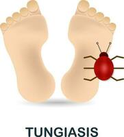 Tungiasis Symbol. 3d Illustration von Krankheiten Sammlung. kreativ Tungiasis 3d Symbol zum Netz Design, Vorlagen, Infografiken und Mehr vektor