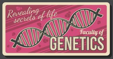 genetik utbildning fakultet, dna genomet vektor