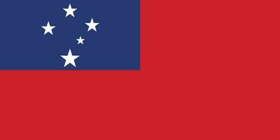 Flagge von samoa.national Flagge von Samoa vektor