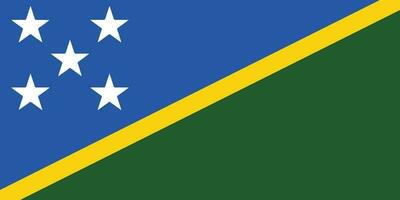 flagga av solomon öar.nationella flagga av solomon öar vektor