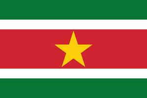 flagga av surinam.nationell flagga av suriname vektor