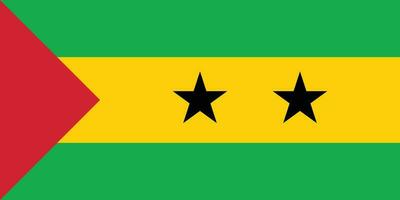 Flagge von sao tome.national Flagge von sao mir und Prinzip vektor