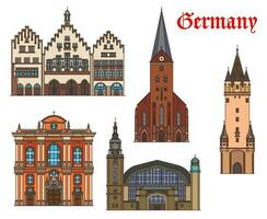 Deutschland Sehenswürdigkeiten von Hamburg, München, Frankfurt vektor