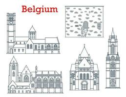 Belgien Kathedralen, die Architektur Sehenswürdigkeiten, Reise vektor