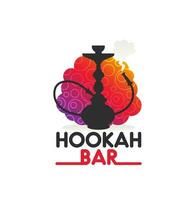 Huka Bar Vektor Symbol, Shisha oder Nargil, Rauch