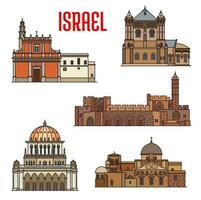 Israel Wahrzeichen die Architektur tel aviv Jaffa, haifa vektor