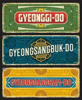 gyeonggi, Norden und Süd gyeongsang Provinzen vektor