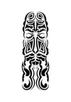 Maske im traditionell Stammes- Stil. tätowieren Muster. isoliert. vetcor. vektor