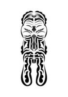 Gesicht im traditionell Stammes- Stil. schwarz tätowieren Muster. eben Stil. vetcor. vektor