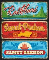 samut sakhon, samut prakan, Rathbury provinser vektor