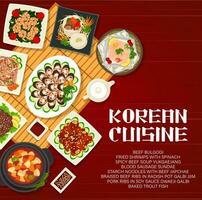 koreanska kök vektor mat av korea tecknad serie affisch