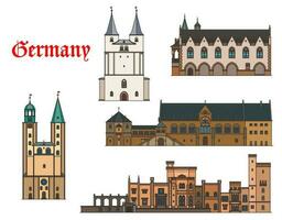 Tyskland arkitektur byggnader, potsdam och goslar vektor