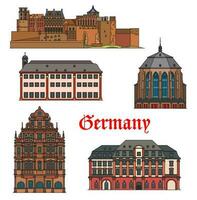 Deutschland die Architektur, heidelberg Kirchen, Schlösser vektor
