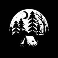 Camping - - minimalistisch und eben Logo - - Vektor Illustration