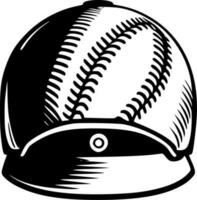 Baseball, schwarz und Weiß Vektor Illustration