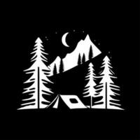 Camping - - minimalistisch und eben Logo - - Vektor Illustration