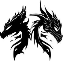 Drachen, minimalistisch und einfach Silhouette - - Vektor Illustration