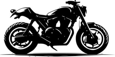 motorcykel, svart och vit vektor illustration