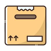 Lieferung Box Vektor füllen Gliederung Symbol.einfach Lager Illustration stock.eps 10