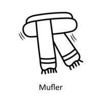 Mufrel Vektor Gliederung Symbol Design Illustration. Weihnachten Symbol auf Weiß Hintergrund eps 10 Datei