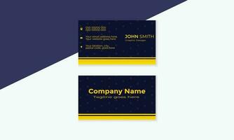 Marine Blau und golden Farbe Geschäft Karte, einfach Design und Vektor Format