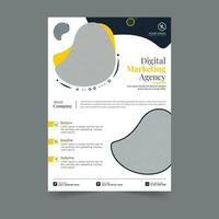 Business-Flyer-Design Unternehmens-Flyer-Vorlage geometrische Form Poster-Design Broschüre Farbverlauf abstrakt Magazin Hintergrund Platz für Foto vektor