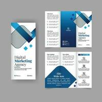 Business Trifold Broschüre Jahresbericht Cover, Digital Marketing Trifold Corporate Broschüre Cover oder Flyer Design. Flyer Präsentation. Katalog mit abstraktem geometrischem Hintergrund. moderne Vorlage vektor