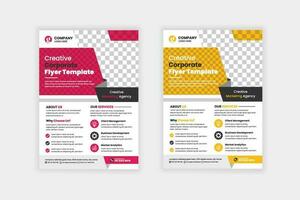 kreativ företags- företag flygblad och broschyr omslag sida design i a4 storlek papper ark med kreativ form i en minimal mall med rena och modern typografi vektor