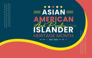 asiatisch amerikanisch und Pazifik Insulaner Erbe Monat Hintergrund oder Banner Design Vorlage vektor
