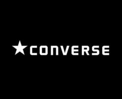 umgekehrt Marke Schuhe Logo mit Name Weiß Symbol Design Vektor Illustration mit schwarz Hintergrund