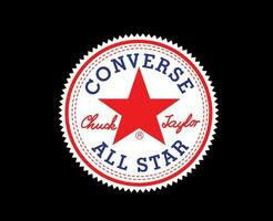 samtala Allt stjärna varumärke logotyp skor symbol design vektor illustration med svart bakgrund