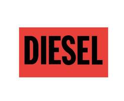 Diesel Logo Marke Symbol Name rot und schwarz Design Luxus Kleider Mode Vektor Illustration