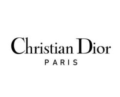 kristen dior paris varumärke kläder logotyp symbol svart design lyx mode vektor illustration