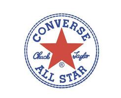 samtala Allt stjärna logotyp skor varumärke blå och röd symbol design vektor illustration