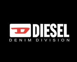 Diesel Logo Marke Symbol mit Name Design Luxus Kleider Mode Vektor Illustration mit schwarz Hintergrund