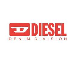 diesel logotyp varumärke symbol med namn röd design lyx kläder mode vektor illustration