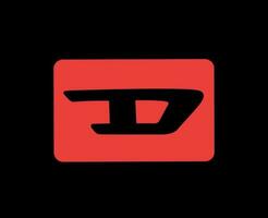 Diesel Marke Logo Symbol rot Design Luxus Kleider Mode Vektor Illustration mit schwarz Hintergrund