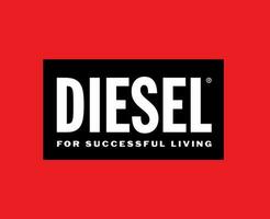 Diesel Marke Logo Kleider Symbol Design Luxus Mode Vektor Illustration mit rot Hintergrund