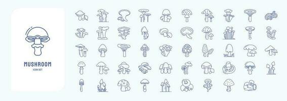 Pilz, einschließlich Symbole mögen Pilze, Portobello, Pilz fliegen Agaric und Mehr vektor