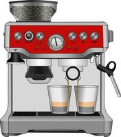 Kaffee Maschine Espresso Hersteller Vektor isoliert Kunstwerk