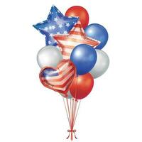 Vektor Ballon Zeichenfolge mit amerikanisch Flagge Element Design