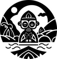 Hawaii - - minimalistisch und eben Logo - - Vektor Illustration