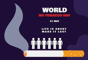 Welt Nein Tabak Tag, Nein Rauchen, Verlassen Rauchen, halt Rauchen, Achtung von Rauchen eben Vektor