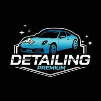 bil bil detailing logotyp design vektor