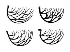 Legen Sie Symbole Vögel nisten für ein Logo vektor