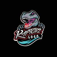 raptor logotyp design vektor